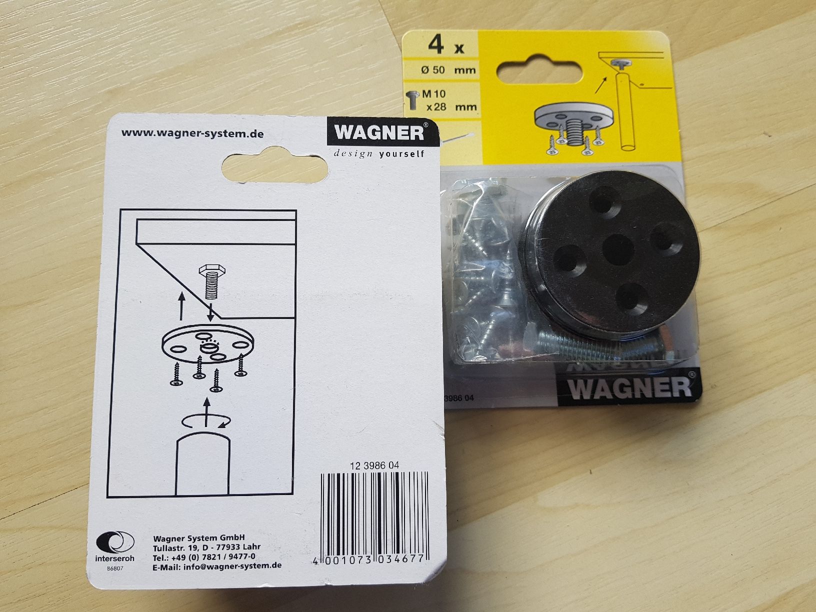 Wagner Altri mobili: Sockel für Tischbeine – Nuovo e nell'imballaggio originale da Balgach venduto da chbennyai 1