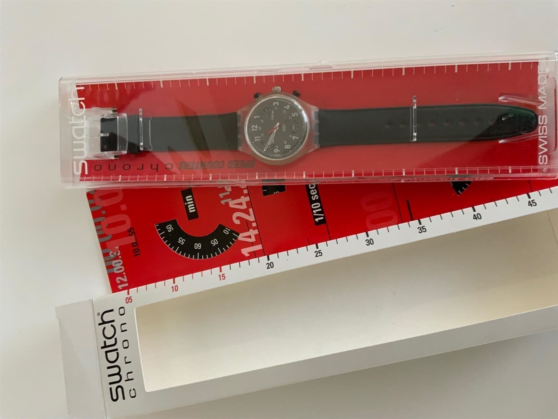 Swatch Orologi: SPEED COUNTERS Swatch CHRONO ungetragen - VINTAGE – Nuovo e nell'imballaggio originale da Wettswil venduto da rotonda 8