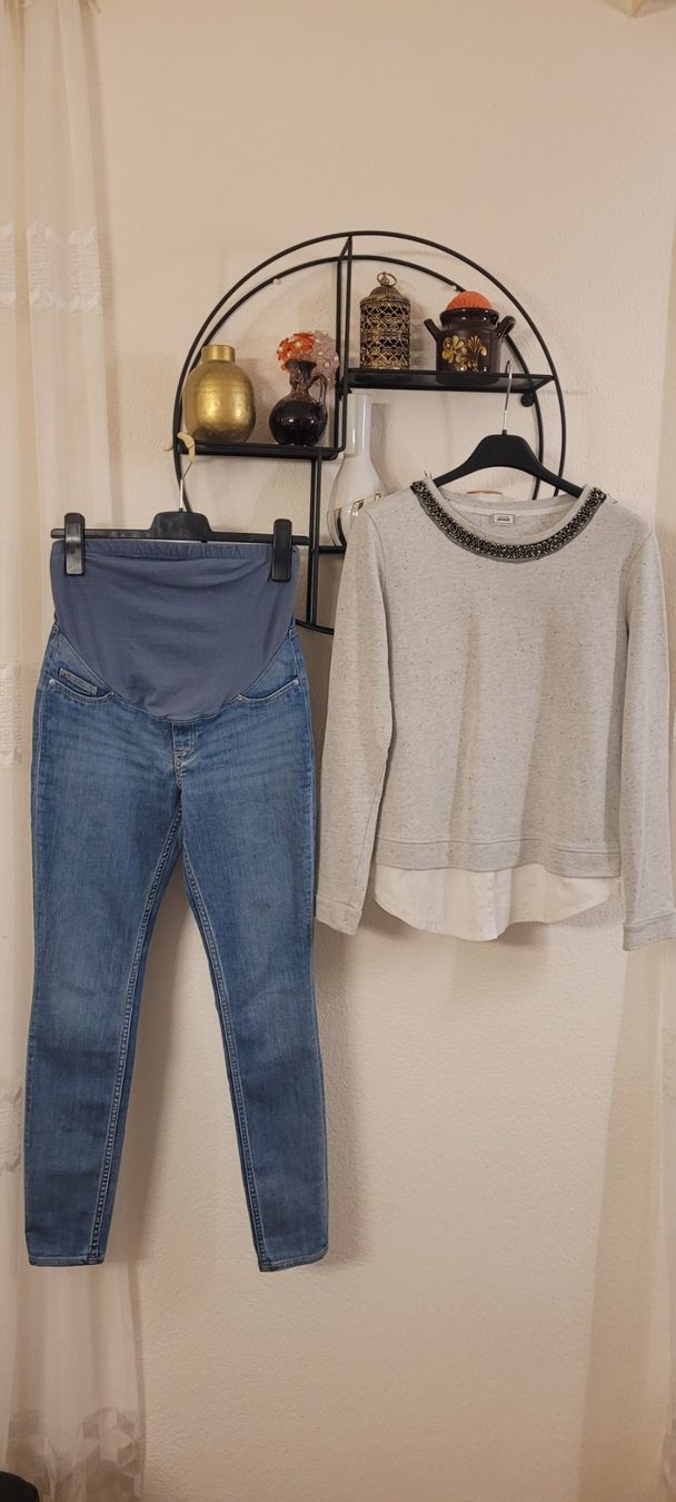 H&M Lotti di vestiti: Jean grossesse H&M / MAMA /coton/ & Pull élégant 36/S – Nuovo (secondo la descrizione) da Vevey venduto da x_y_f