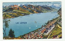 AK Evian-les-Bains, Lac Léman, Vaud Gelaufen