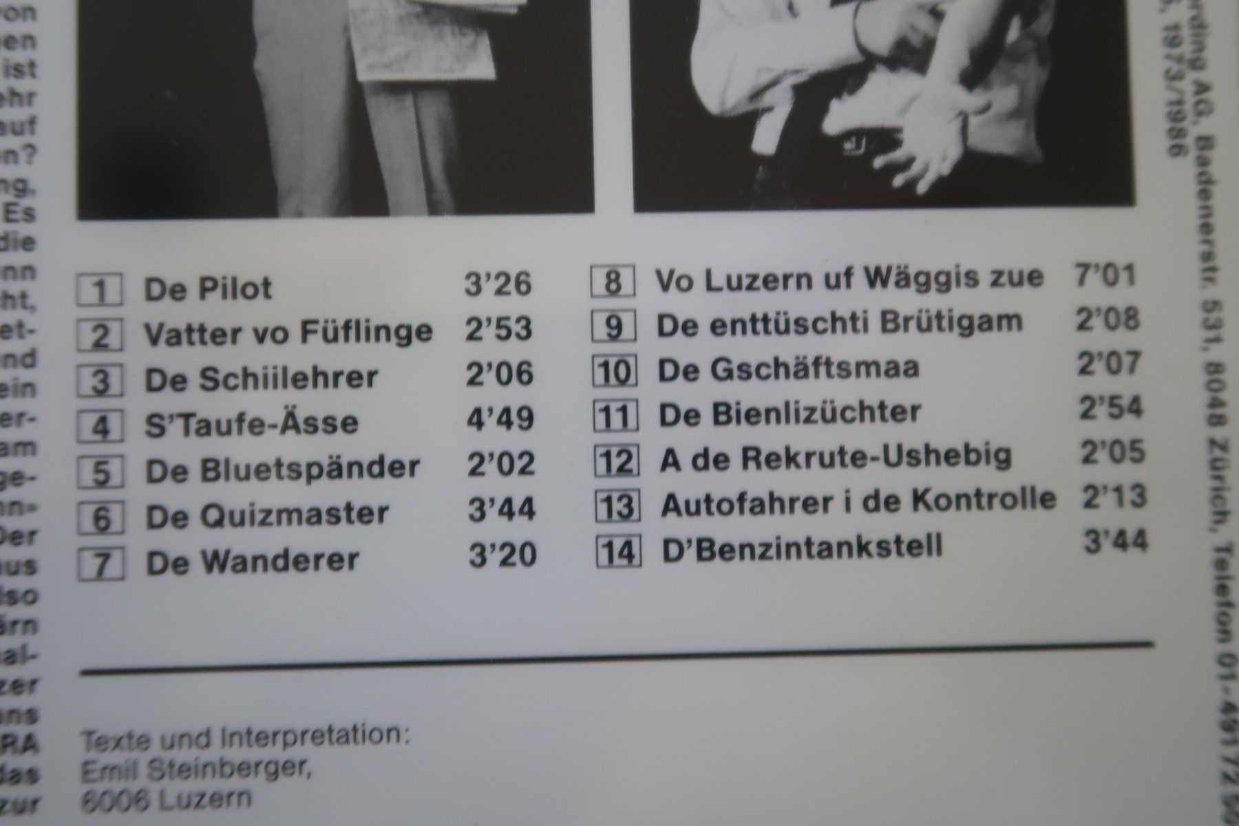 CDs: EMIL STEINBERGER - IMPROVISATIONE - CD – Gebraucht aus Basel von Patiscat 2