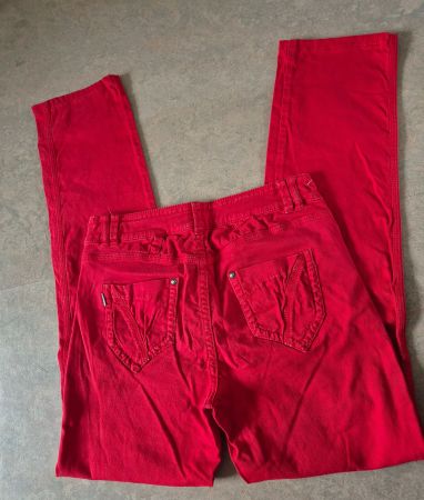 MARC CAIN JEANS HOSE N2 36 S ROT BUTTERWEICH,  TOP ZU BLUSE