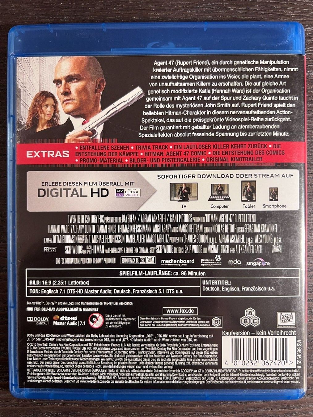 Tutti i DVDs: Hitman - Agent 47 – Usato da Zürich venduto da Blu-ray_ZH 1