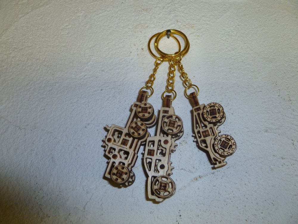 Schlüsselanhänger Aus Holz & Metall - Papagei Ara Vogel, Ca. 12 Cm