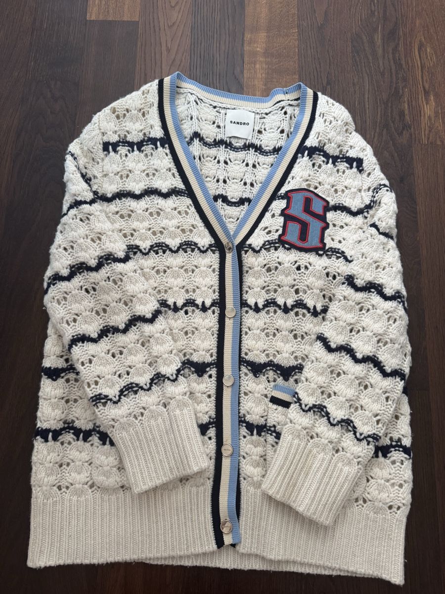 Sandro Giacche: Sandro Strickjacke Gr. S Offwhite/Blau – Usato da Männedorf venduto da ale_c76g 1