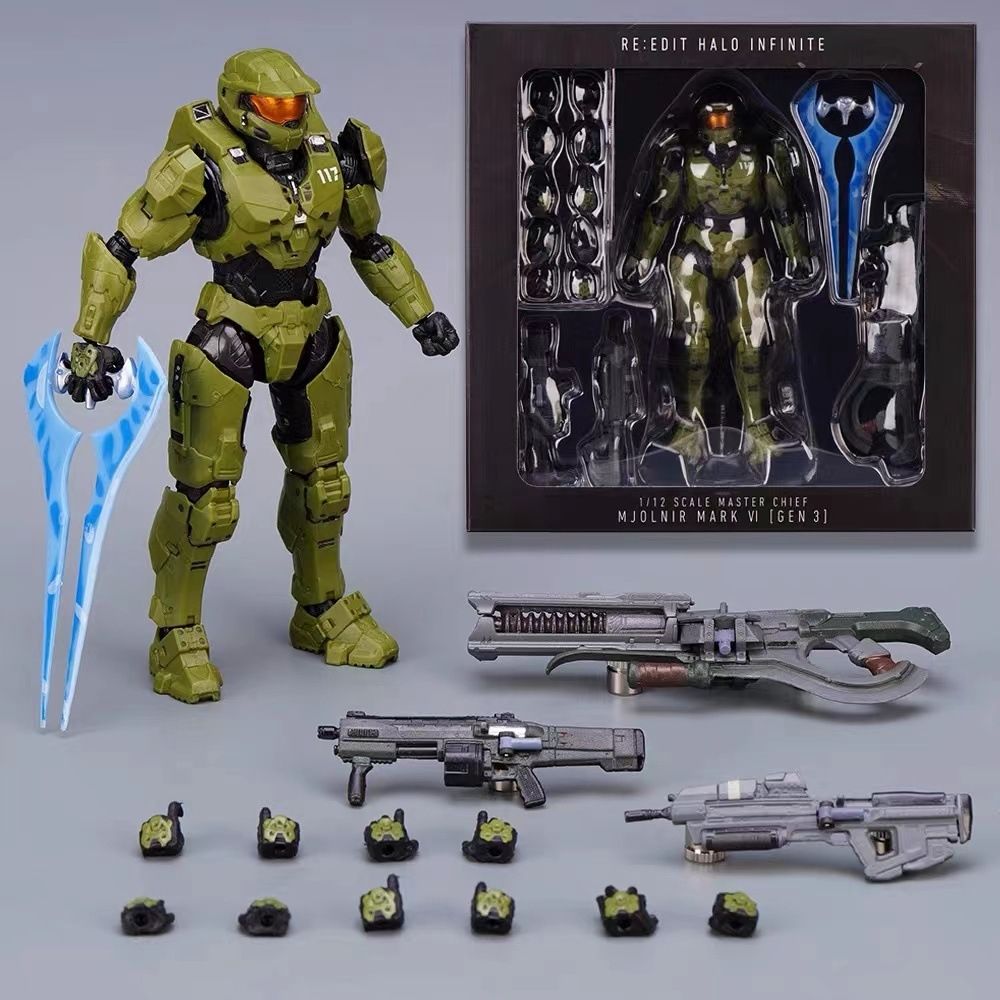 Statuette: Neu Halo Infinite Master Chief Action Figure Re-Edit – Nuovo (secondo la descrizione) da Glattbrugg venduto da har_jgc7 9