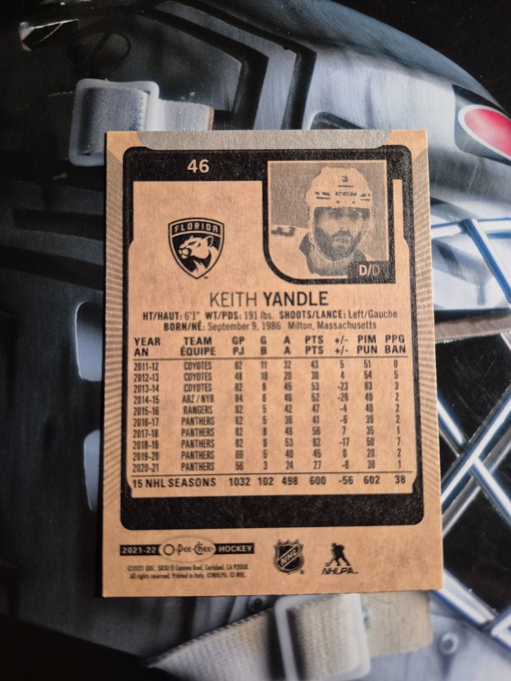 NHL Carte collezionabili: NHL Keith Yandle Florida Panthers – Usato da Treiten venduto da Sauber73 1
