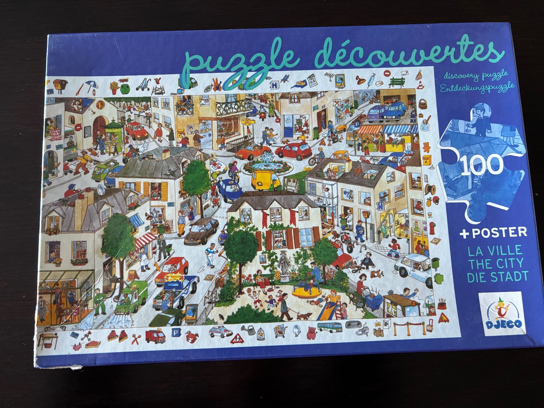 Puzzle: Die Stadt   Puzzle mit Poster, 100 Teile – Usato da Horw venduto da Luki49