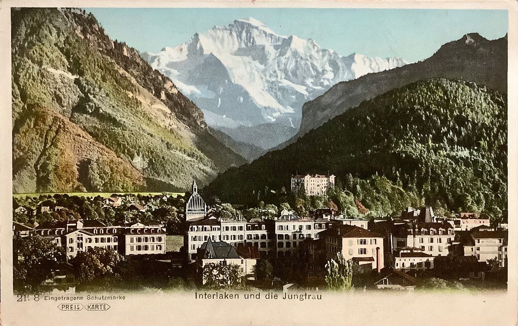 Cartoline postali: INTERLAKEN & Jungfrau - Berner Oberland – Usato da Root venduto da ENGLAND-TREASURES 1