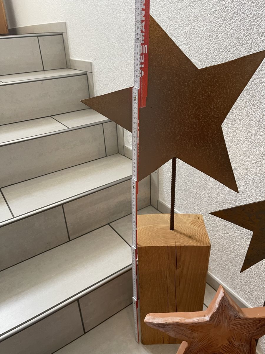 Alle Dekorationen: Ton-/Metallsternen auf Säule – Neu (gemäss Beschreibung) aus Weingarten-Kalth von 53solti 7