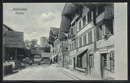 AK Adelboden, Blick in Strasse