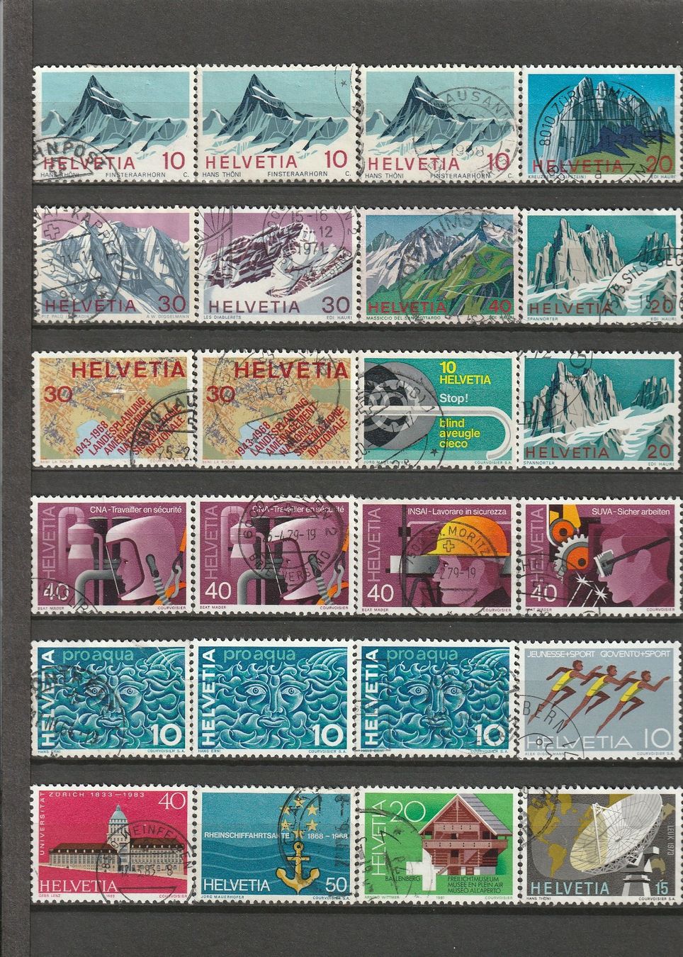 Tutti i francobolli: diverse Schweizer Briefmarken – Usato da Basel venduto da chrisKB 7