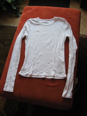 langärmliges Shirt weiss Gr. M Hollister