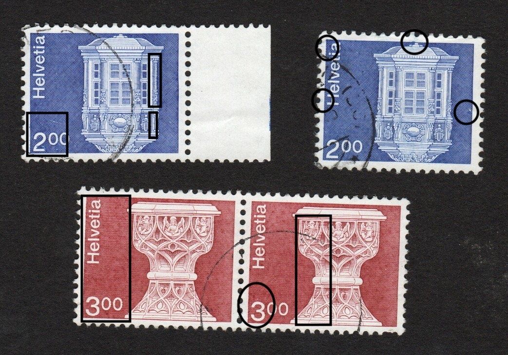 Tutti i francobolli: 026b 1978 Architettura/ difetti – Usato da Breganzona venduto da dede46