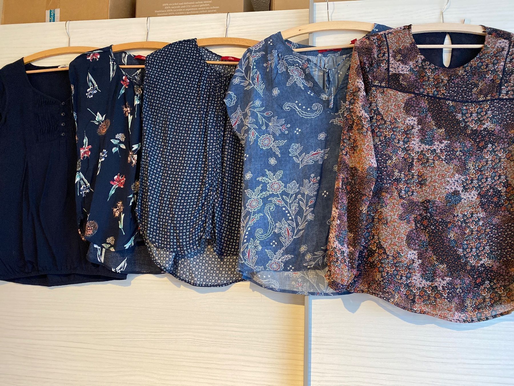 S.Oliver Blusen: 5 Blusen Damen ca. Grösse 36, S.Oliver, Esprit, Tom Taylor – Gebraucht aus Winterthur von britsi