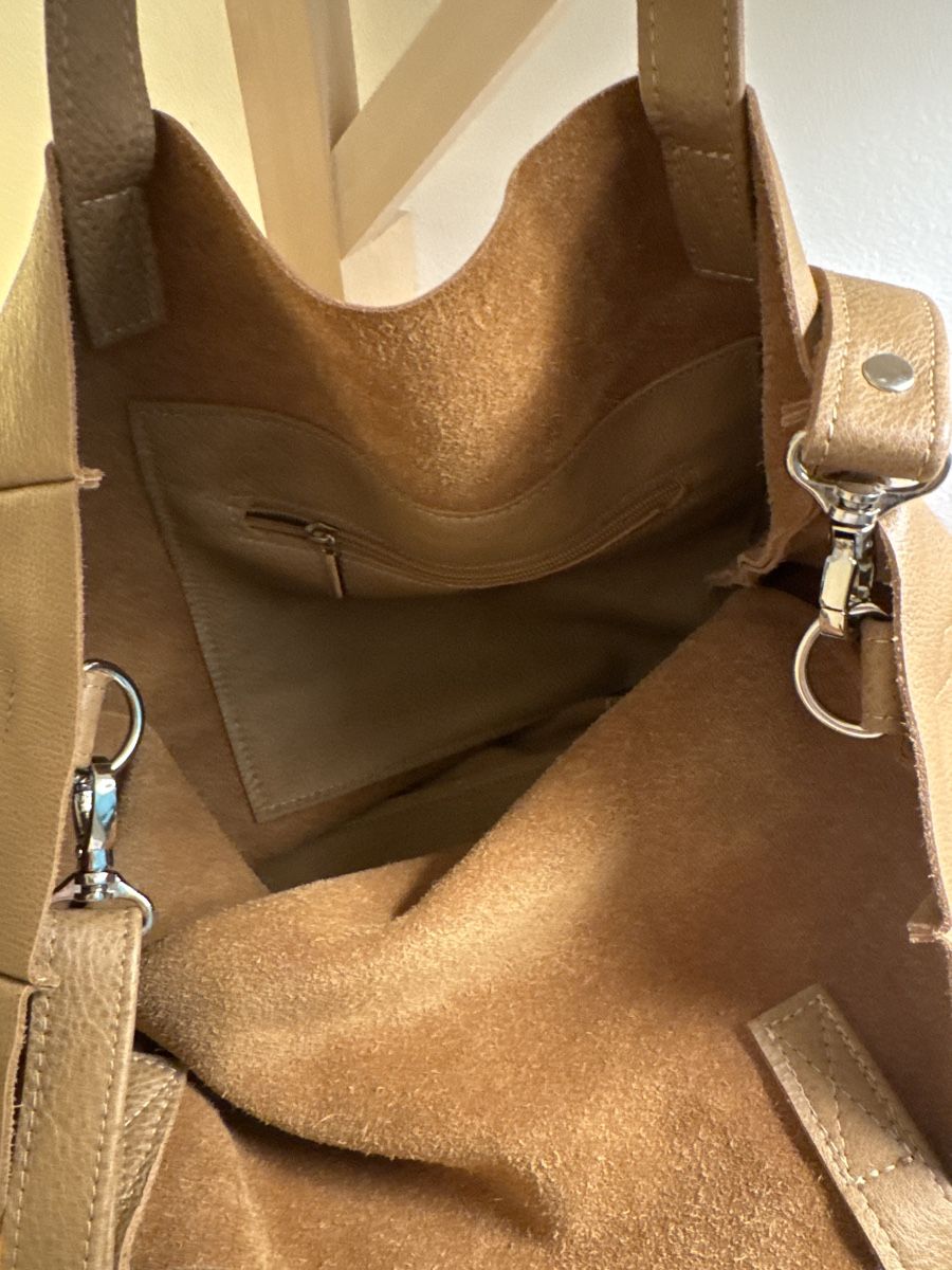 Taschen für Damen: Neue Ledertasche von Leather Design beige – Neu (gemäss Beschreibung) aus Zürich von Barbasso 1
