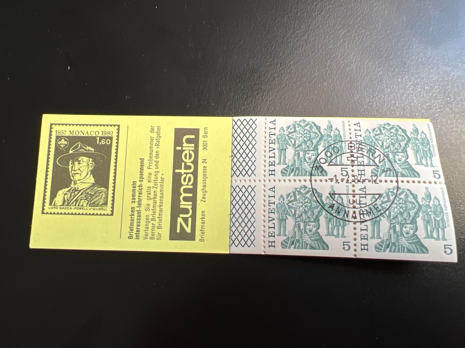 Alle Briefmarken: 1 carnet de timbres oblitérés 1984 selon photos – Gebraucht aus Charmey (Gruyère) von Rolando6 1