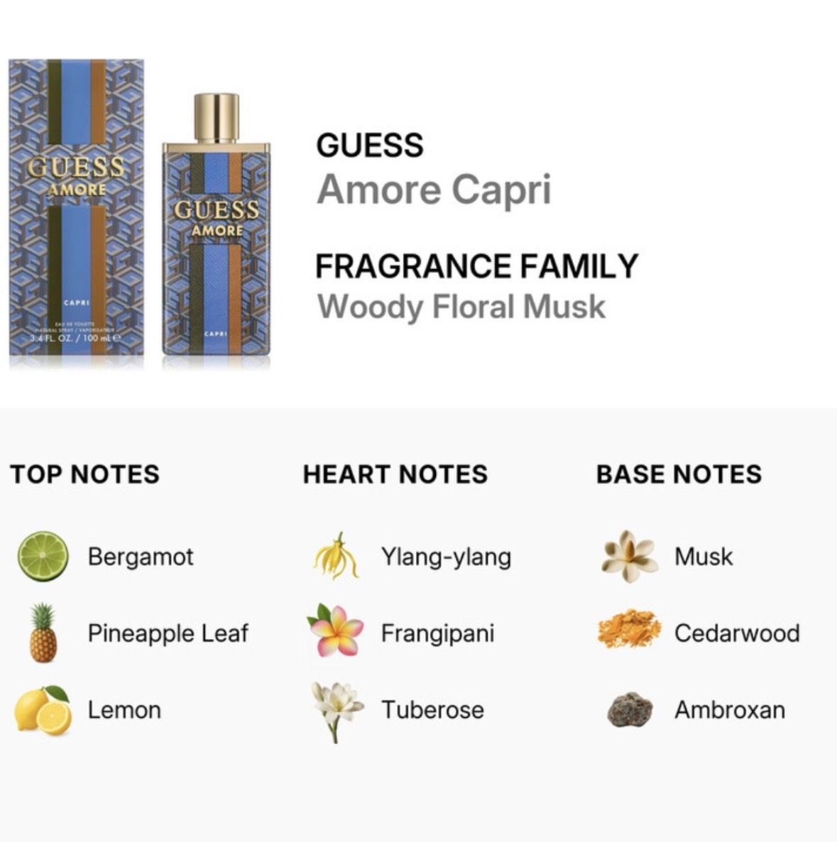 Guess Profumi & Eau de Toilette: GUESS Amore Capri 5ml Sample Spray – Nuovo e nell'imballaggio originale da Windisch venduto da bymarikaa 2