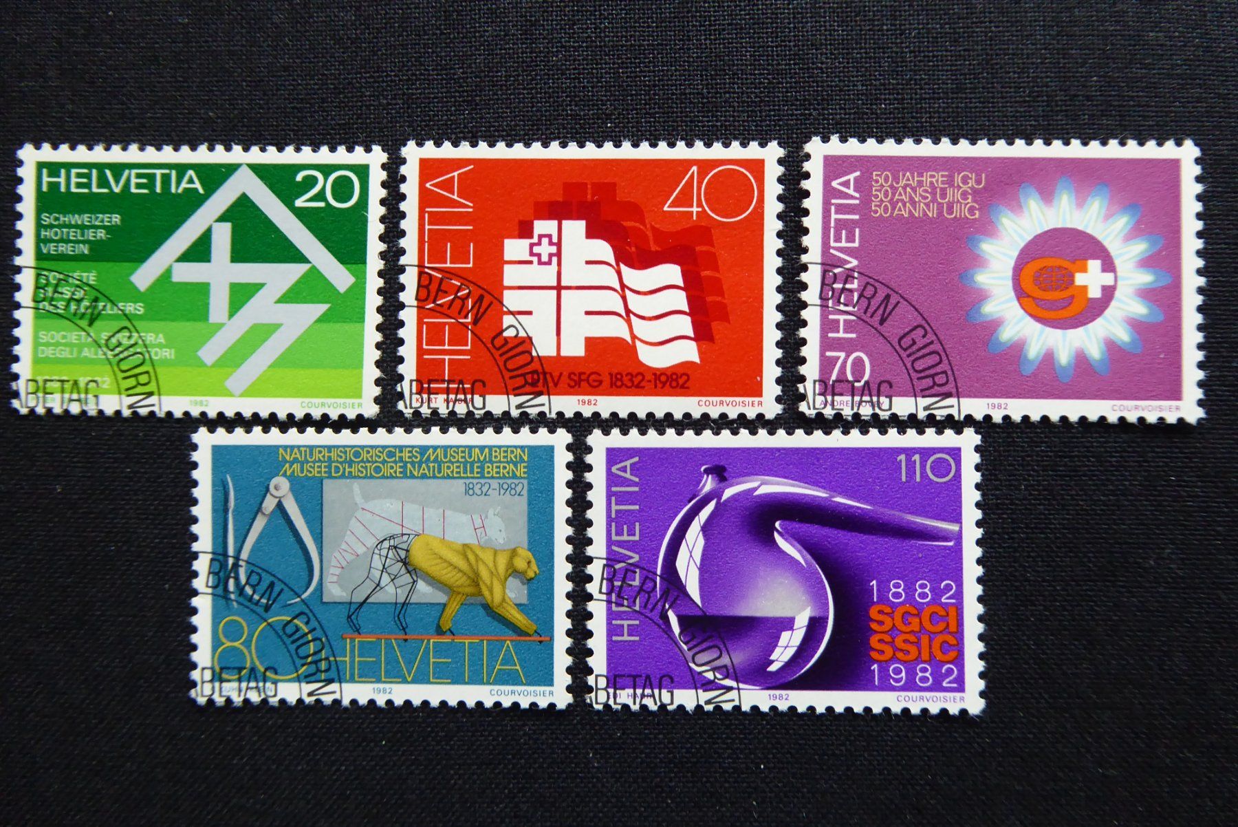 Tutti i francobolli: (S428) 1982: 663 -667 mit ET-Stempel – Usato da Basel venduto da scholle50