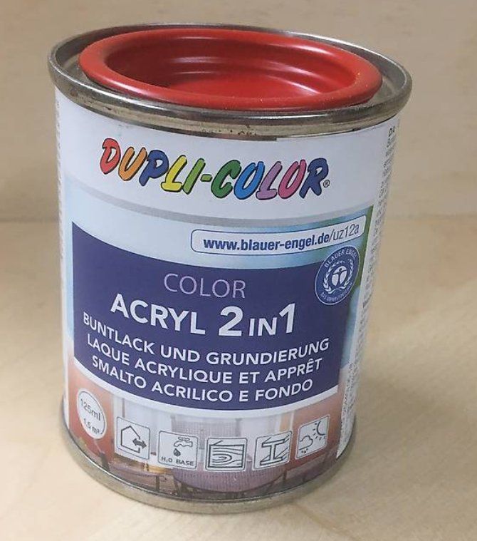 Colori: 125ml Buntlack/ Grundierung, Feuerrot – Nuovo e nell'imballaggio originale da Sursee venduto da Merkava