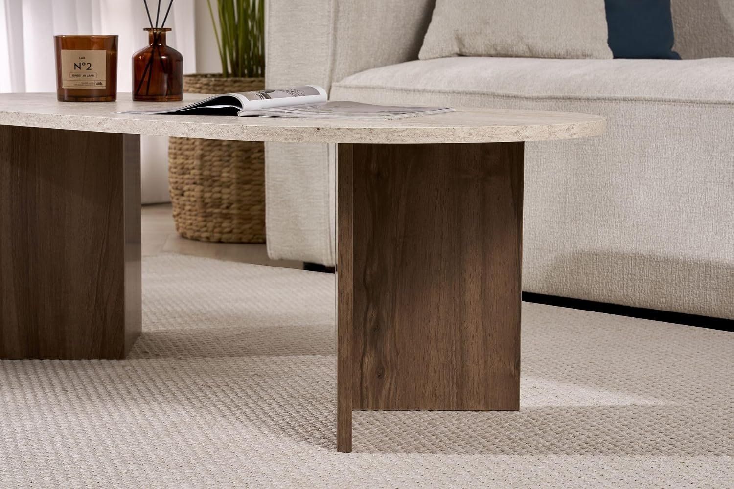 Tavoli: Couchtisch 119x40x60 cm Travertin Walnuss 18 mm – Nuovo e nell'imballaggio originale da Schaffhausen venduto da schwizerchaes 5