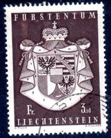 LIECHTENSTEIN 1969 STAATSWAPPEN GESTEMPELT - H483