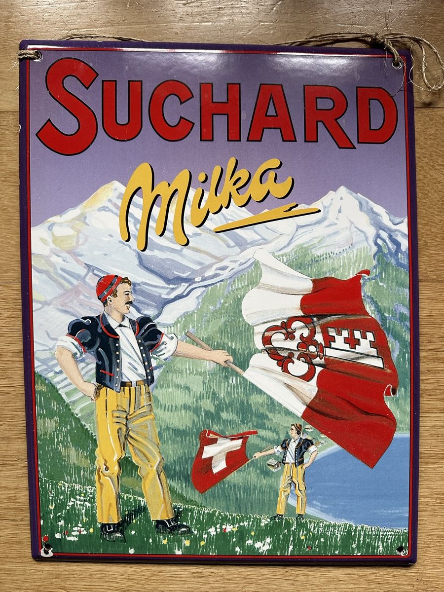 Insegne: Suchard Milka Schokolade Werbung Reklame – Usato da Reinach AG venduto da rares75