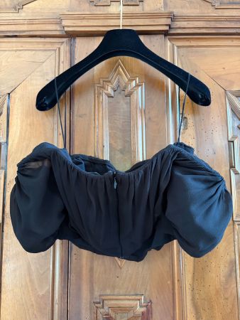 Giambattista Valli Off-The-Shoulder Crop Top / Korsett NEW!