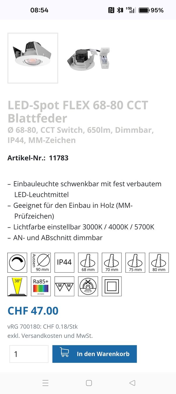 Lampadari & plafoniere: LED Einbauspot (15 Stk.) – Nuovo (secondo la descrizione) da Fahrwangen venduto da MischK10