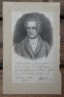 antiker Stich oder  Lithographie Goethe Portrait 1825
