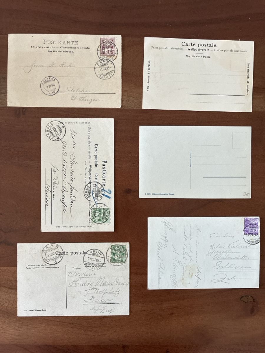 Ansichtskarten: 9 Ansichtskarten Schweiz von Chur GR – Gebraucht aus Oftringen von Cla.vD.74 3
