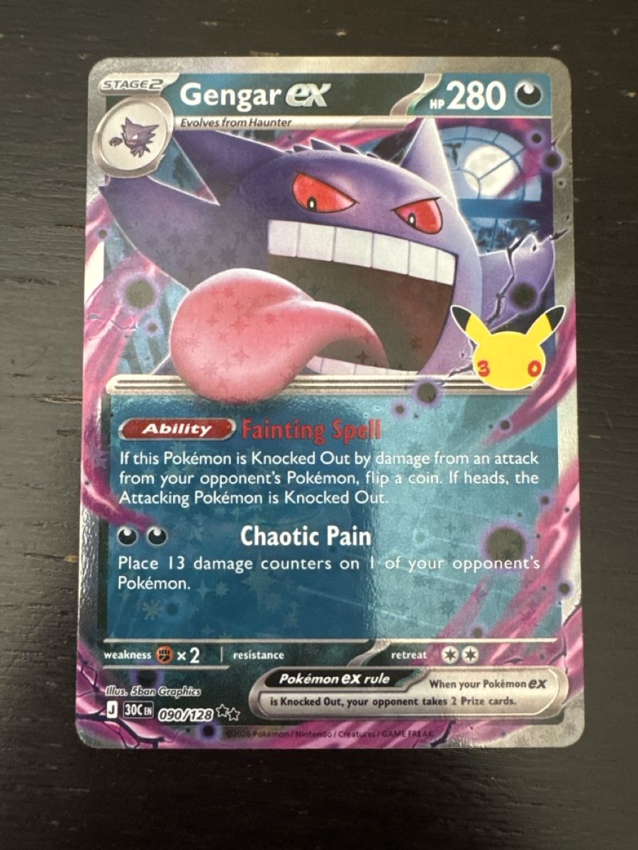 Pokémon Carte collezionabili: Gengar EX 90/128 EN – Nuovo (secondo la descrizione) da Erlenbach ZH venduto da CAUGHTTHEMALL