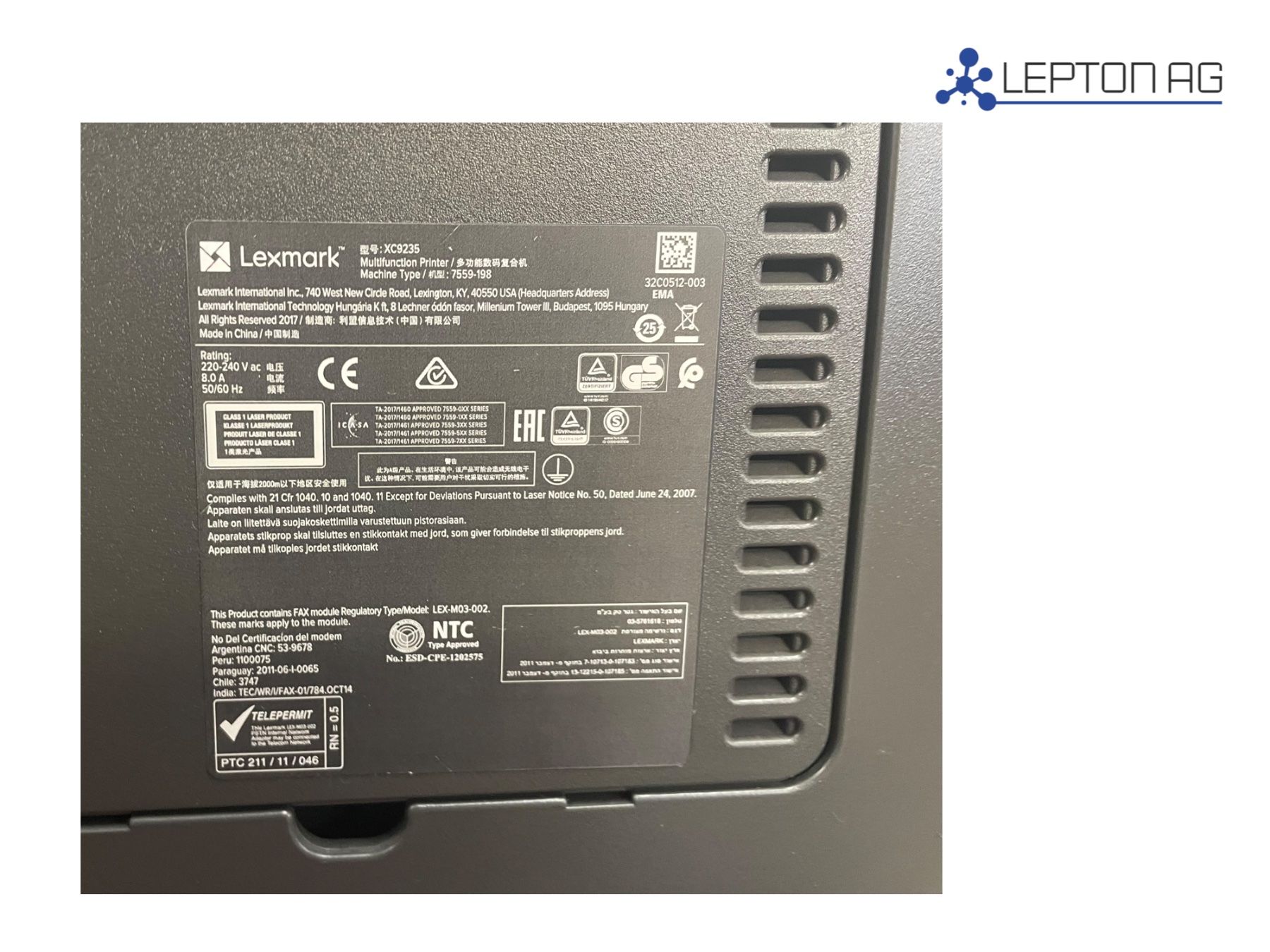 Lexmark Stampanti: LEXMARK XC9235 Farb Laserdrucker/ A3 Office Grösse – Usato da Niederdorf venduto da LeptonAG 7