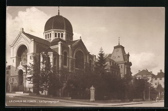 Cartoline postali: La Chaux-de-Fonds, La Synagogue, Synagog – Usato da Berlin venduto da bartko-reher