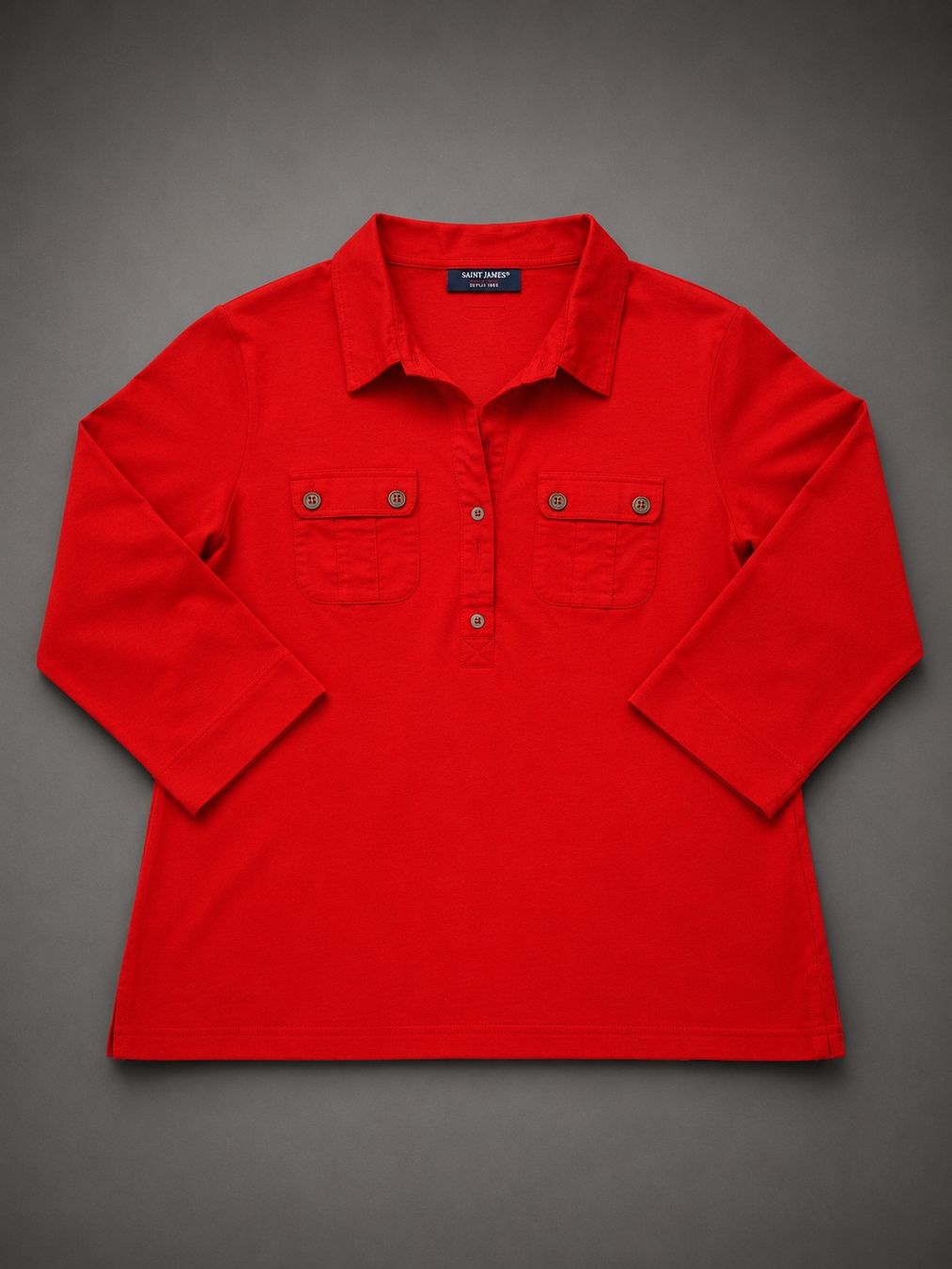 Saint James Tops: Saint James Polo Oléron Rouge Taille L – Neu (gemäss Beschreibung) aus Le Locle von sAm_2112