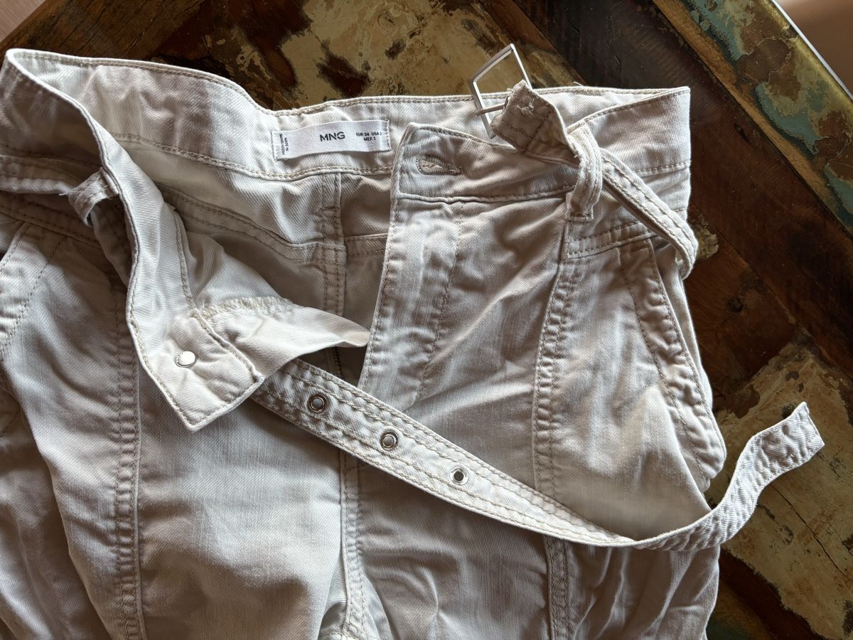 Mango Pantaloni: Stoffhose | offwhite | Grösse 34 | 100%Cotton – Usato da Jegenstorf venduto da vanisaem 1
