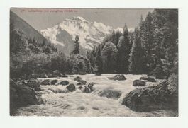 Ansichtskarte Lütschine mit Jungfrau gelaufen 1910