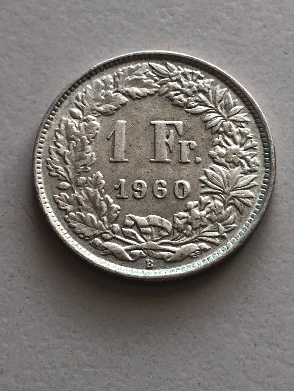 Alle Münzen: 1 Fr. 1960 – Gebraucht aus Schötz von Odpa