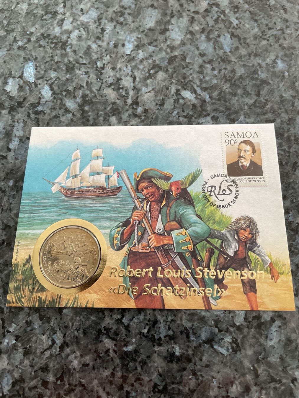 Alle Münzen: Numisbrief Robert Louis Stevenson – Neu (gemäss Beschreibung) aus Schlossrued von Julio25