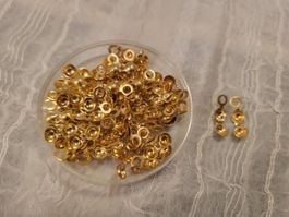 Quetschkalotten  50 stk gold farbig