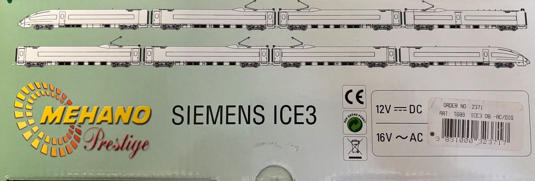 Mehano Modelleisenbahnen: Mehano Prestige ICE3 Triebzug 8-teilig – Neu (gemäss Beschreibung) aus Rothenburg von Vanzonk 1