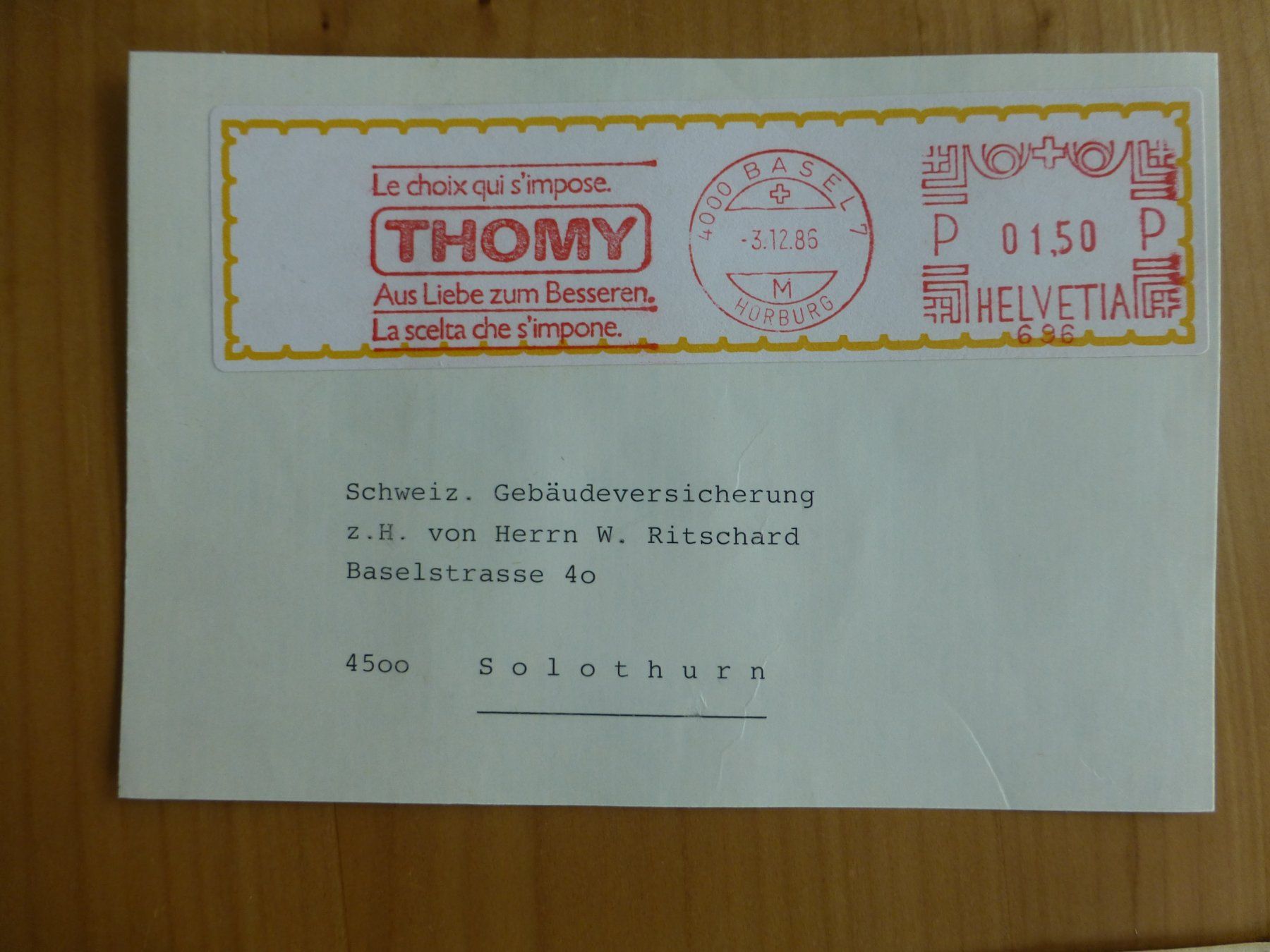 Foto & Immagini: Basel, Thomy, 1986 – Usato da Bettlach venduto da 1saurer