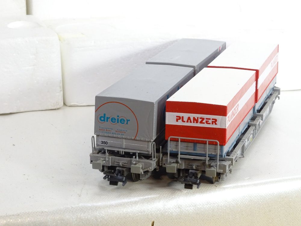 Wagon Roco Kangourou + Caisses Mobiles DREIER SBB CFF - 46578 - Echelle HO - Neuf