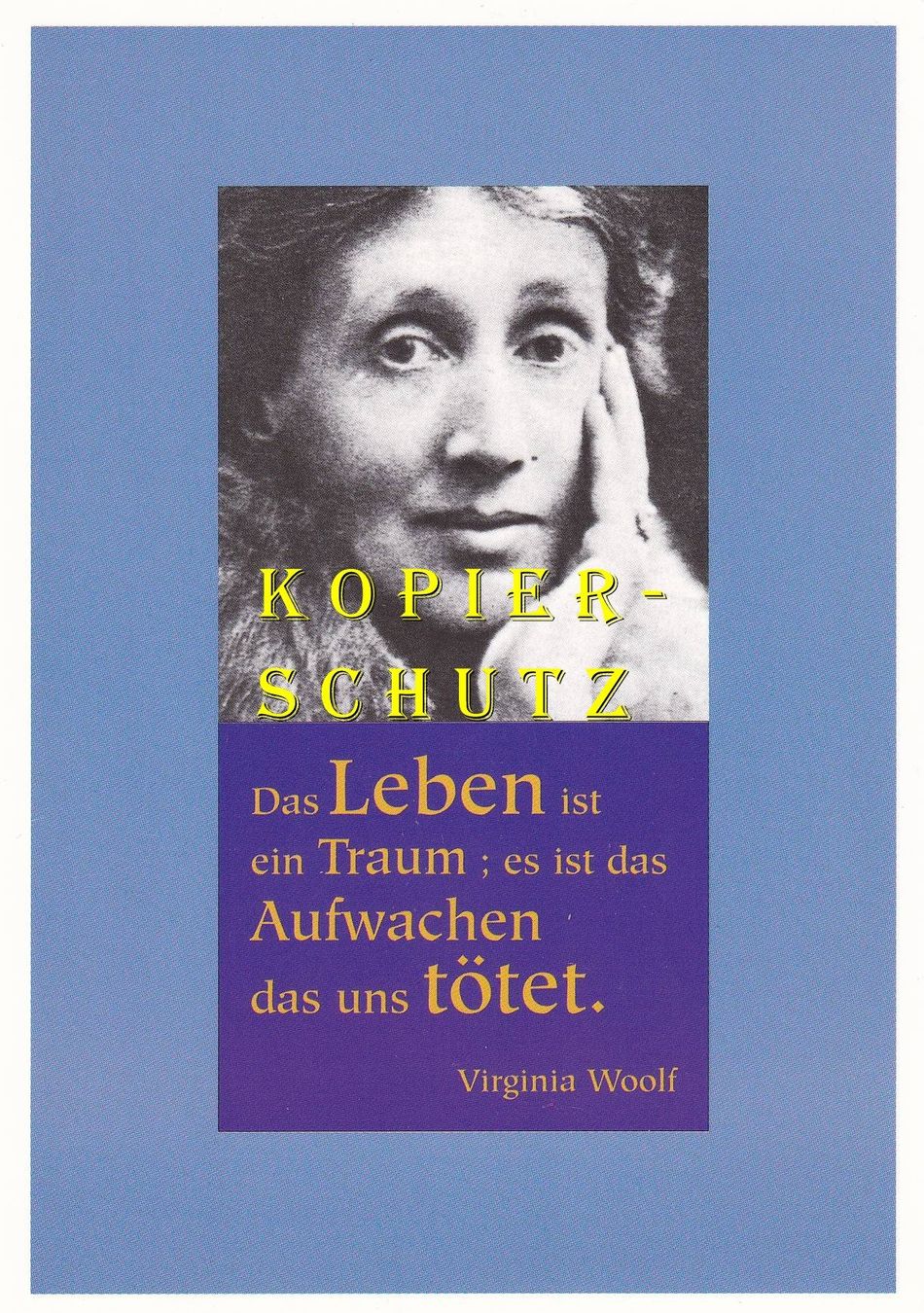 Cartoline postali: Zitat von Virgina Woolf /bm – Usato da Hombrechtikon venduto da Rudolf07