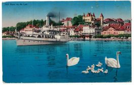 Lac Léman, SS LA SUISSE à Nyon, circulée 1934