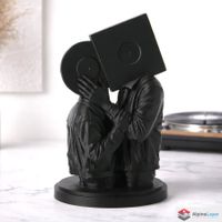 Vinyl Love Sculpture – Abstract Romantic Art - 3D Printed