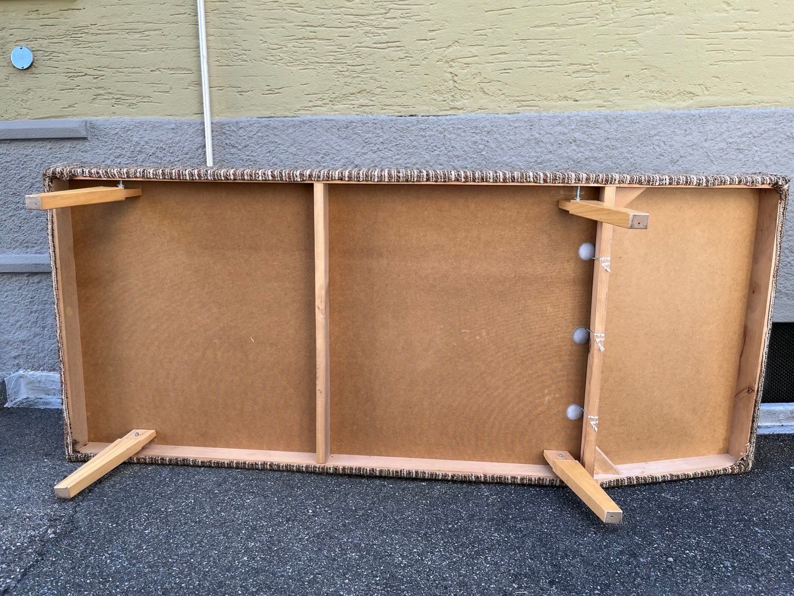 Liegen & Liegestühle: Retro vorgeformte  bequeme Sofaliege, Beige-Braun Gestreift – Gebraucht aus Zürich von gru_6hlx 3