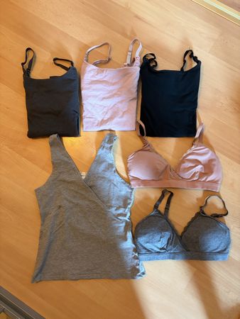 Set aus 4 Still-Tops und 2 Still-BH‘s in S