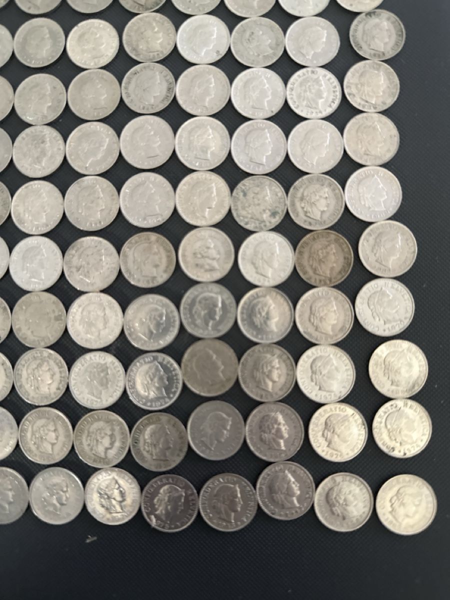 Tutti le monete: 5 Rappen Sammlung Silber Ab1919 204 Stück – Usato da St. Margrethen SG venduto da meg_6b9w 3