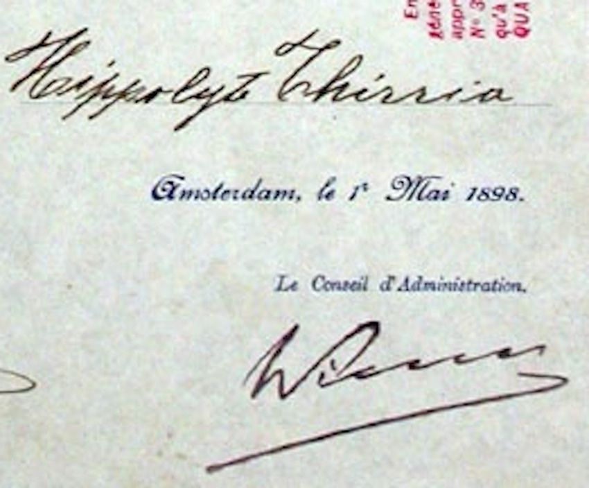 Documenti: Fransch-Nederlandsche Java-Cultuur-Maatschappij - 1898 – Usato da Solothurn venduto da Sgasche 1